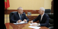 Олег Матыцин провел рабочую встречу  с председателем Брянской областной Думы Валентином Субботом - Газета Почепское слово